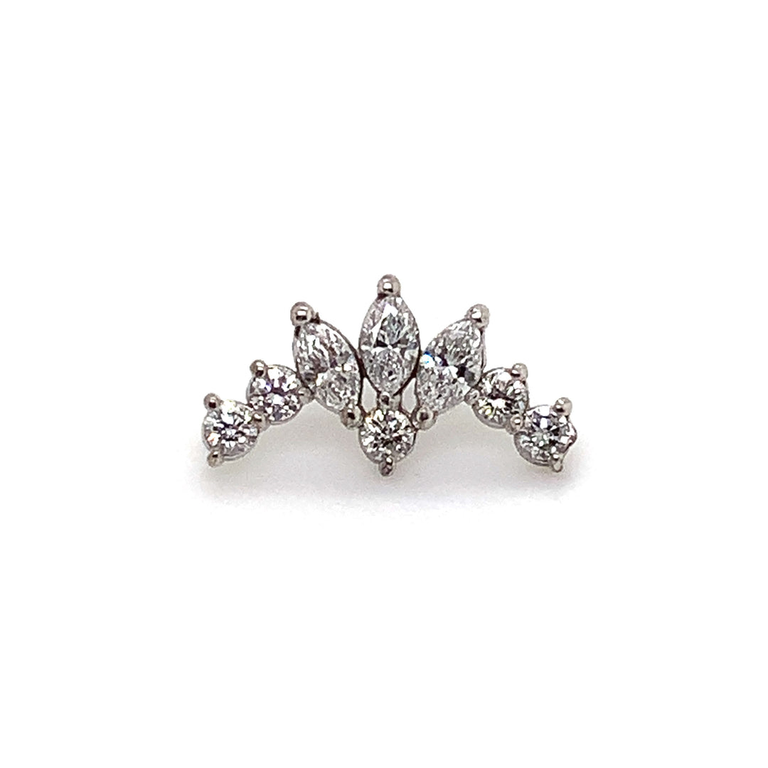 Splendor Lab Diamond End 14k (T2) — AuAdore 14k gold body jewelry