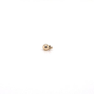 Beaded Tribead Threadless End Auadore 14k