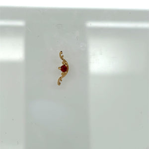 Bishop Lab Ruby Threadless End 50% Deposit 14k AuAdore