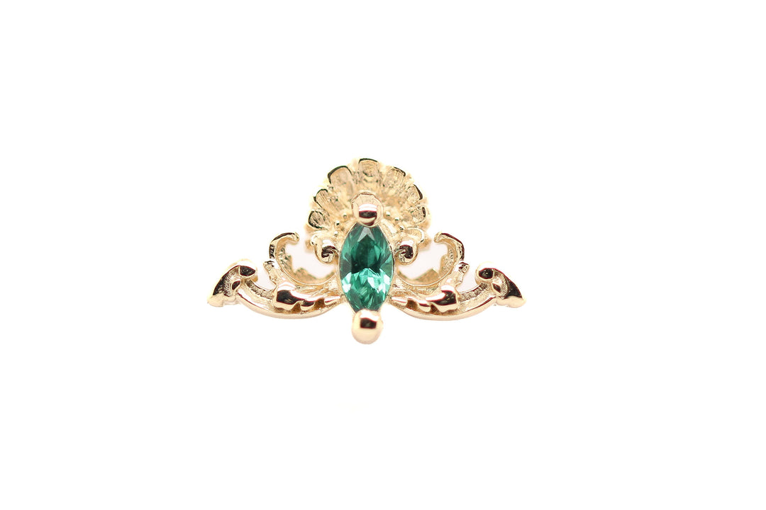 Resurrection Diamond Threadless End 14k — AuAdore 14k gold threadless end