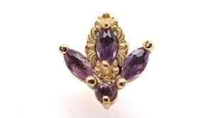Auadore 14k Versailles Lab Alexandrite Threaded End