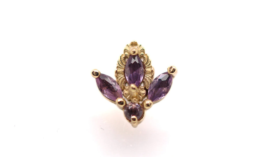 Versailles Amethyst Threadless End (T5) — AuAdore threadless end