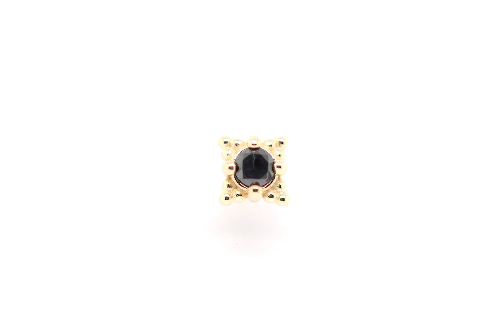 Reign Black Diamond Threadless End Auadore 14k