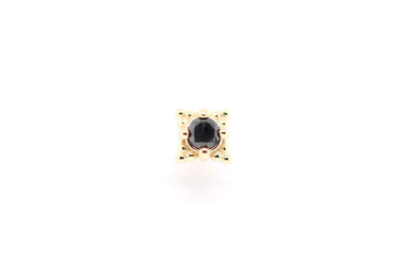 Reign Black Diamond Threadless End Auadore 14k