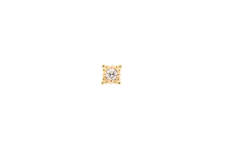 Reign CZ Threadless End 14k — AuAdore 14k gold threadless end