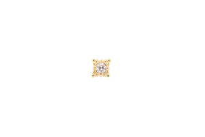Reign CZ Threadless End Auadore 14k