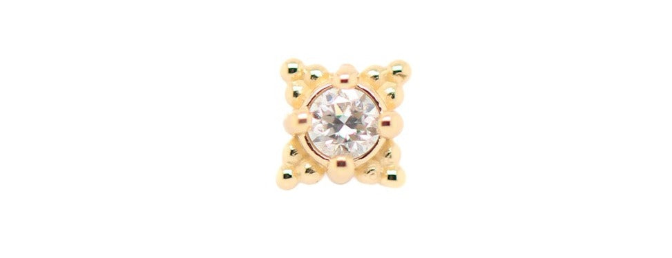Reign Lab Diamond End 14k (T2) — AuAdore 14k gold body jewelry