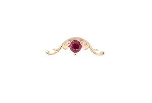 Bishop Lab Pink Sapphire Threadless End Auadore 14k
