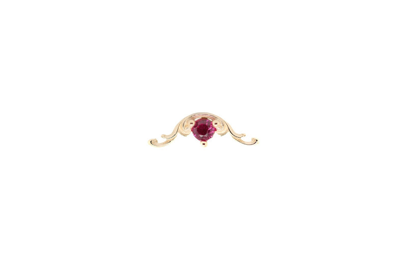 Bishop Lab Ruby Threadless End 50% Deposit Auadore 14k