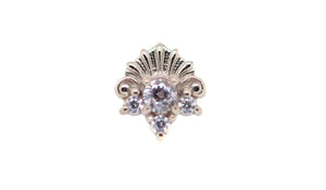 Lennox Lab Diamond End 14k (T2) — AuAdore 14k gold body jewelry