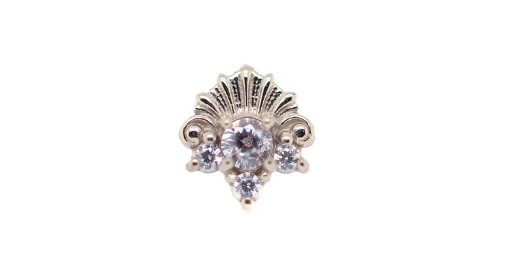 Lennox CZ Threadless End 14k — AuAdore 14k gold threadless end