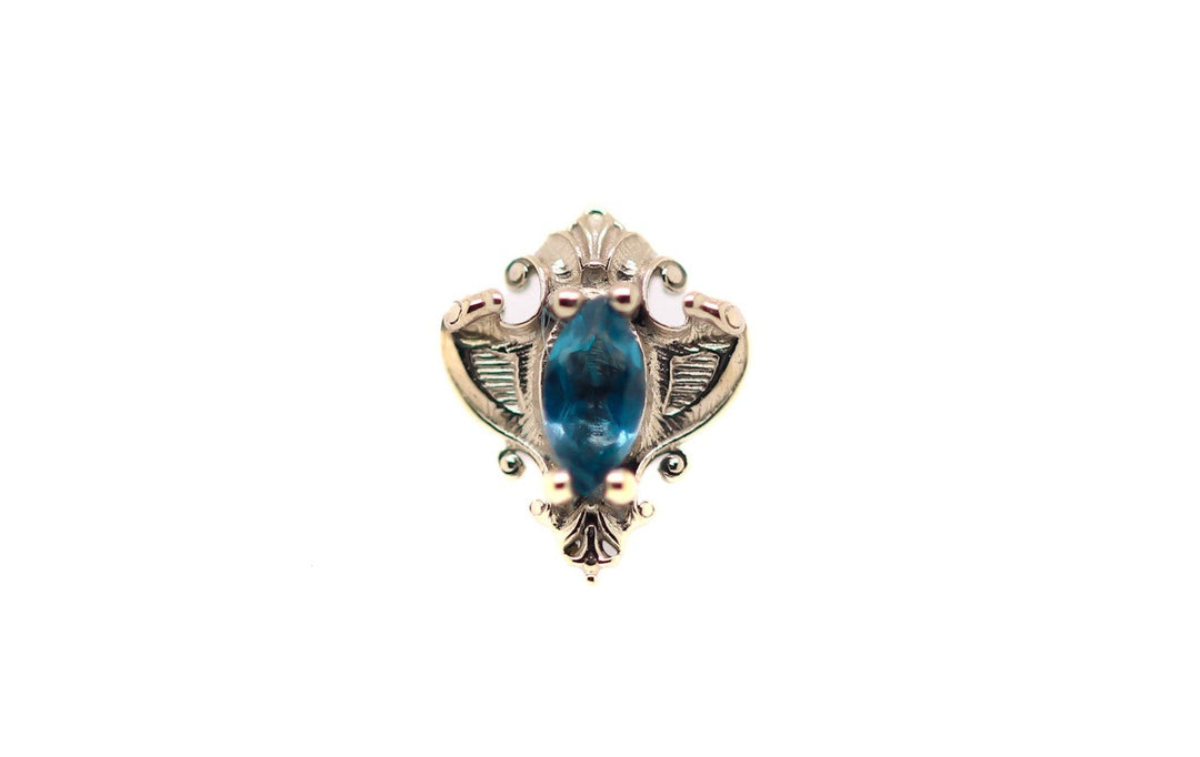 Matriarch London Blue Topaz End (T6) — AuAdore threaded end