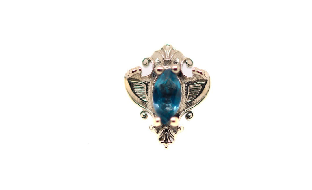 Matriarch White Diamond Threaded End 14k — AuAdore 14k gold threaded end