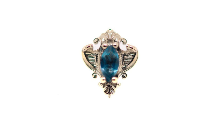 Matriarch White Diamond Threaded End 14k — AuAdore 14k gold threaded end
