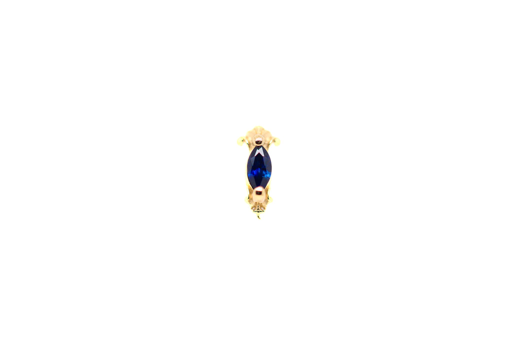 Empress Lab Blue Sapphire Threadless End Auadore 14k