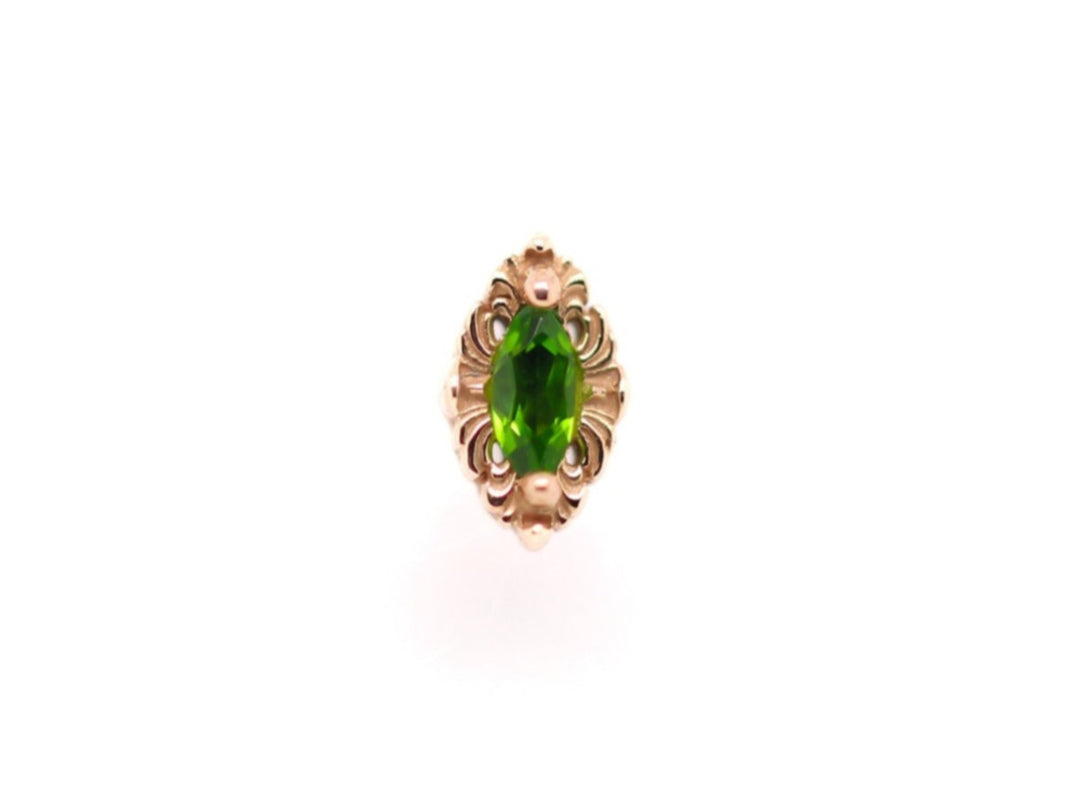 Honor Tsavorite Threadless End 14k — AuAdore 14k gold threadless end
