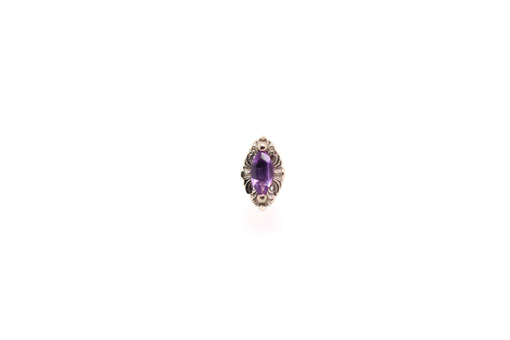 Honor Amethyst Threadless End 14k — AuAdore 14k gold threadless end (view 2)
