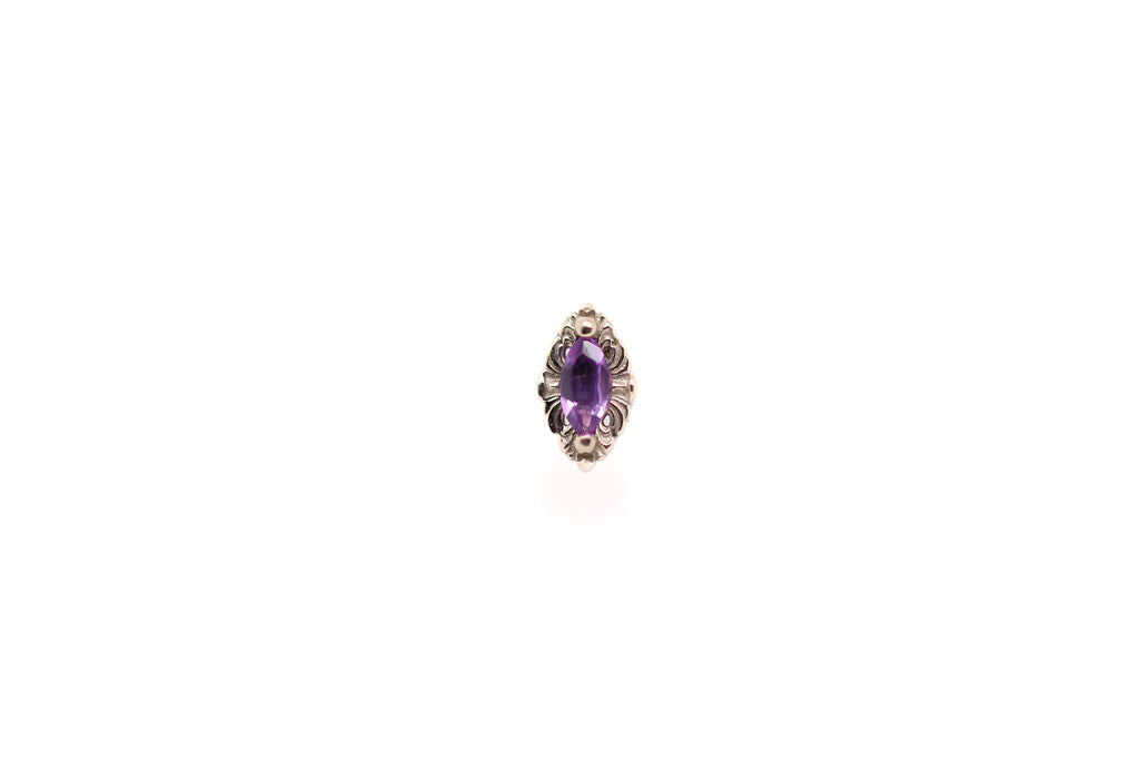 AuAdore Honor Amethyst Threadless End 14k