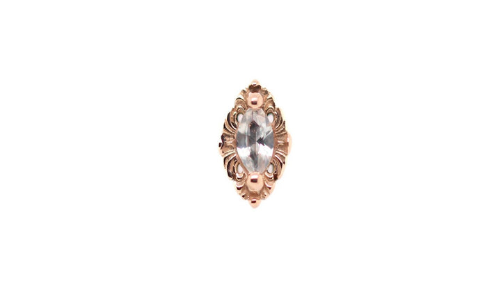 Honor CZ Threadless End 14k (T15) — AuAdore 14k gold threadless end
