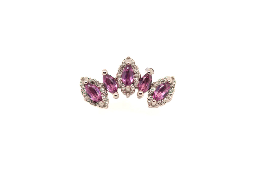 Monarchy Rhodolite End 14k (T7) — AuAdore 14k gold threaded end