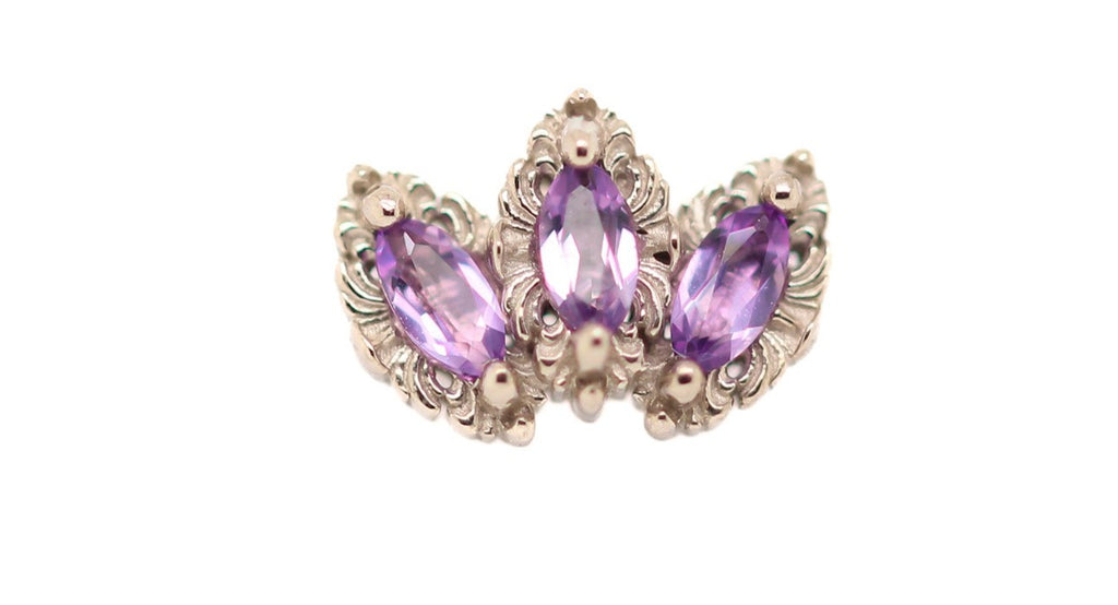 Baroque Amethyst End Auadore 14k