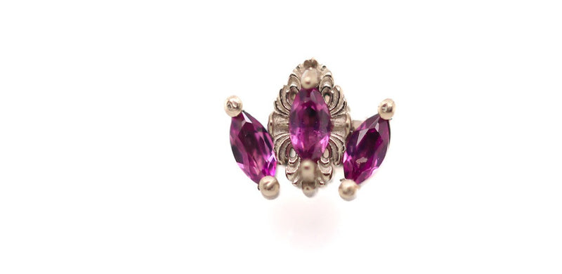 Rococo Rhodolite End Auadore 14k