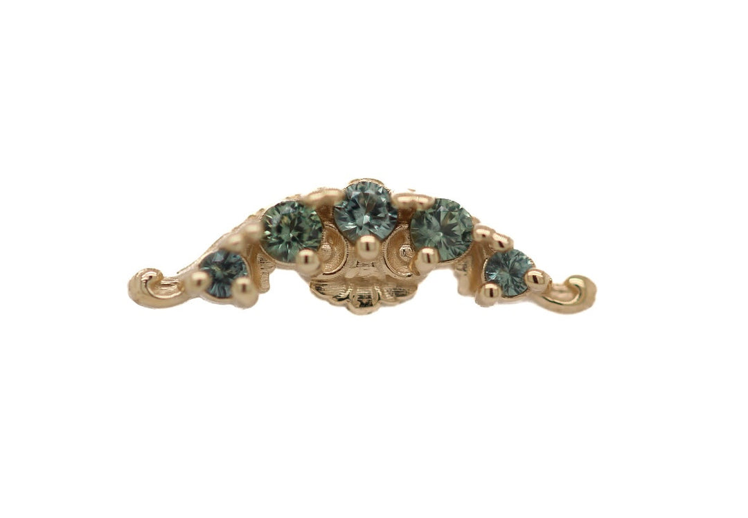 Amour Diamond Threadless End 14K — AuAdore 14k gold threadless end (view 2)