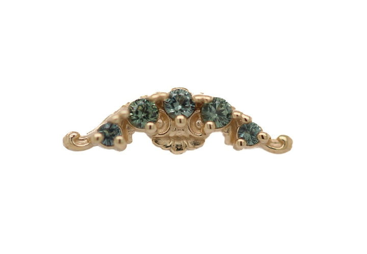 Amour Rhodolite Threadless End 14K — AuAdore 14k gold threadless end (view 2)