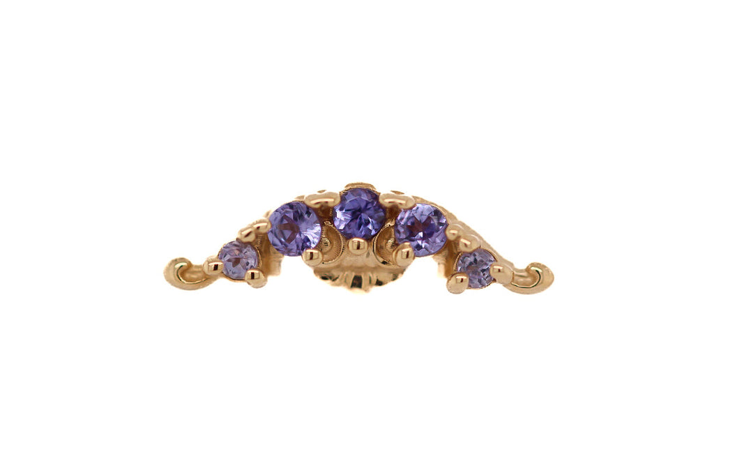 Amour Diamond Threadless End 14K — AuAdore 14k gold threadless end