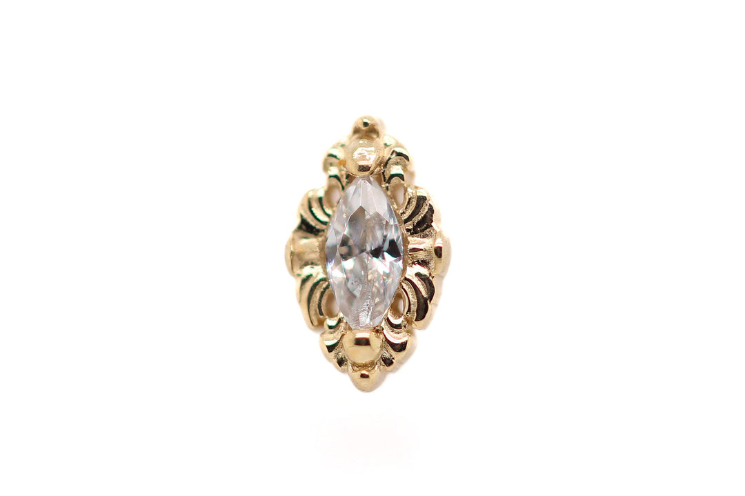 Honor Lab Diamond End 14k (T2) — AuAdore 14k gold body jewelry