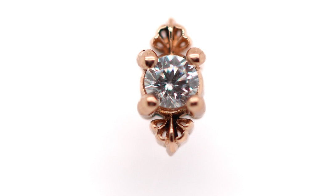Temptation CZ Threadless End 14k — AuAdore 14k gold threadless end
