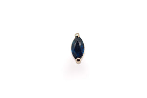 Lab Pink Sapphire Single Marquise Threadless End Auadore 14k