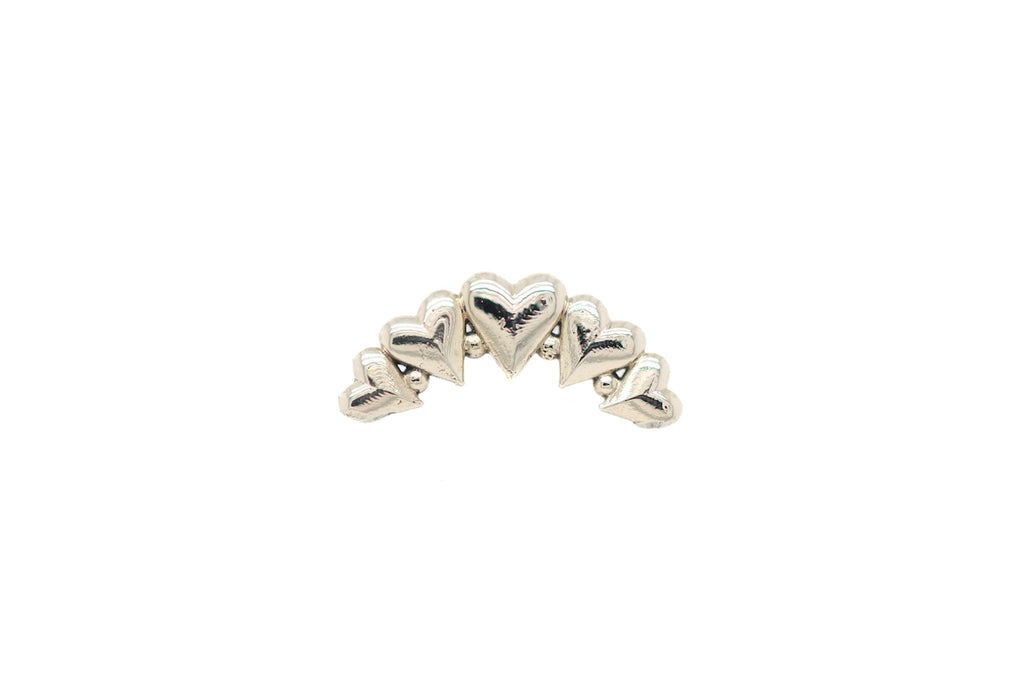 Heart Curve Threadless End Auadore 14k