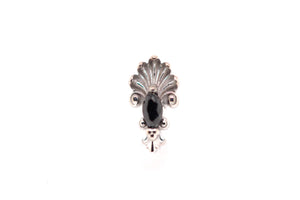 J.G.W. Reverse Black Diamond Threadless End Auadore 14k