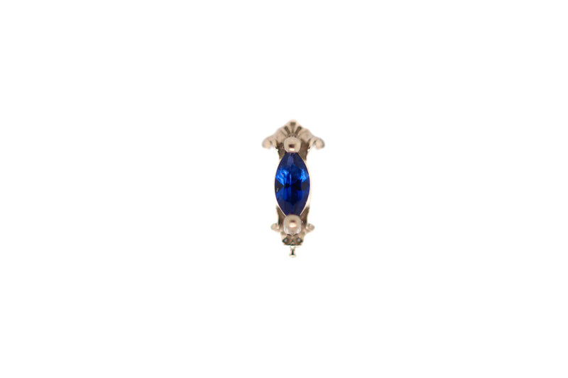 Empress London Blue Topaz End Auadore 14k