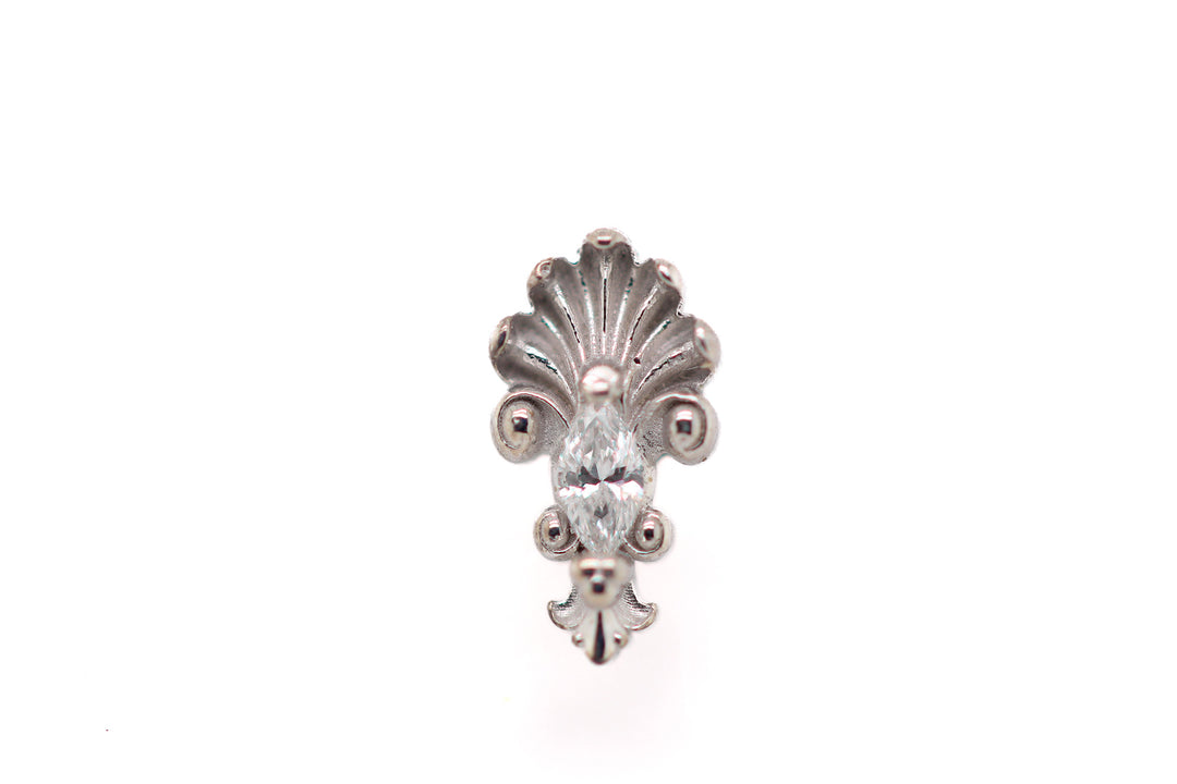 J.G.W. CZ Threadless End 14k (T15) — AuAdore 14k gold threadless end