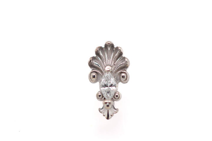 J.G.W. Lab Diamond End 14k (T2) — AuAdore 14k gold body jewelry (view 2)