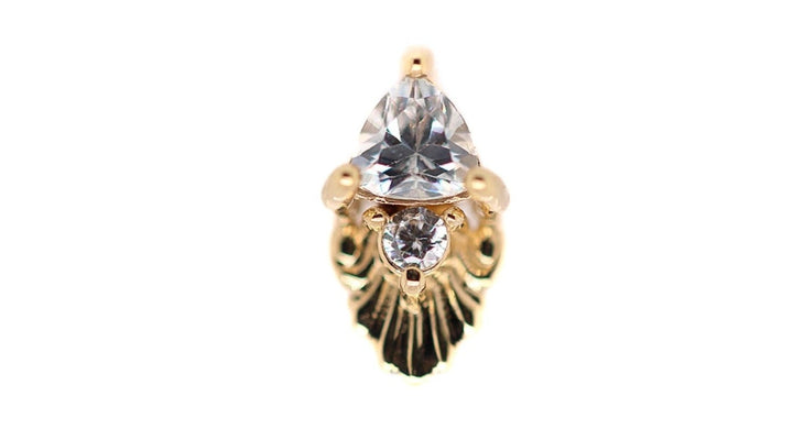 Utopia CZ Threaded End (T6) 14k — AuAdore 14k gold threaded end