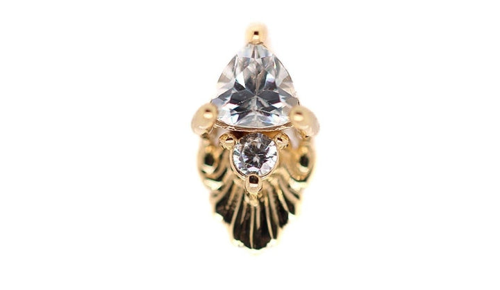 Utopia CZ Threadless End 14k — AuAdore 14k gold threadless end