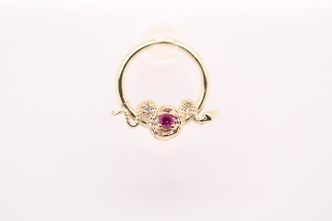 Rebirth Lab Ruby and Diamond Ring 16g 14k — AuAdore 14k gold ring