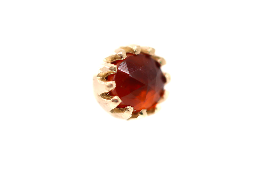 AuAdore Cathedral 2mm Garnet Threadless End 14k