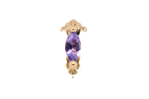 Empress Lab Emerald Threadless End Auadore 14k