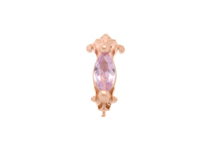 Empress Threadless End CZ Auadore 14k