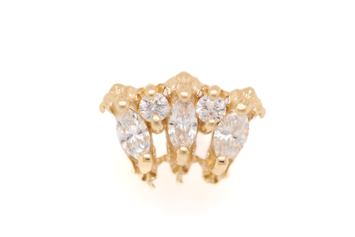 London Jayne Lab Diamond End 14k (T2) — AuAdore 14k gold body jewelry