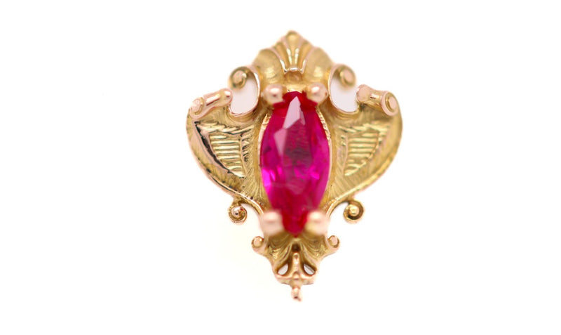 Matriarch Garnet Threadless End Auadore 14k