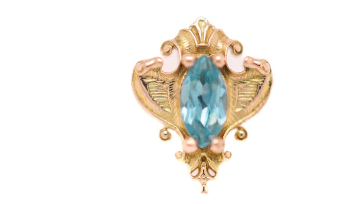 Matriarch CZ Threaded End 14k — AuAdore 14k gold threaded end