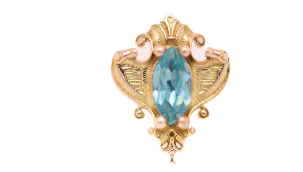 Matriarch Opal Threadless End Auadore 14k