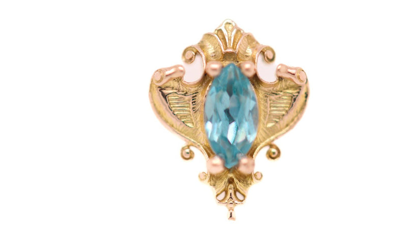 Matriarch Opal Threadless End Auadore 14k