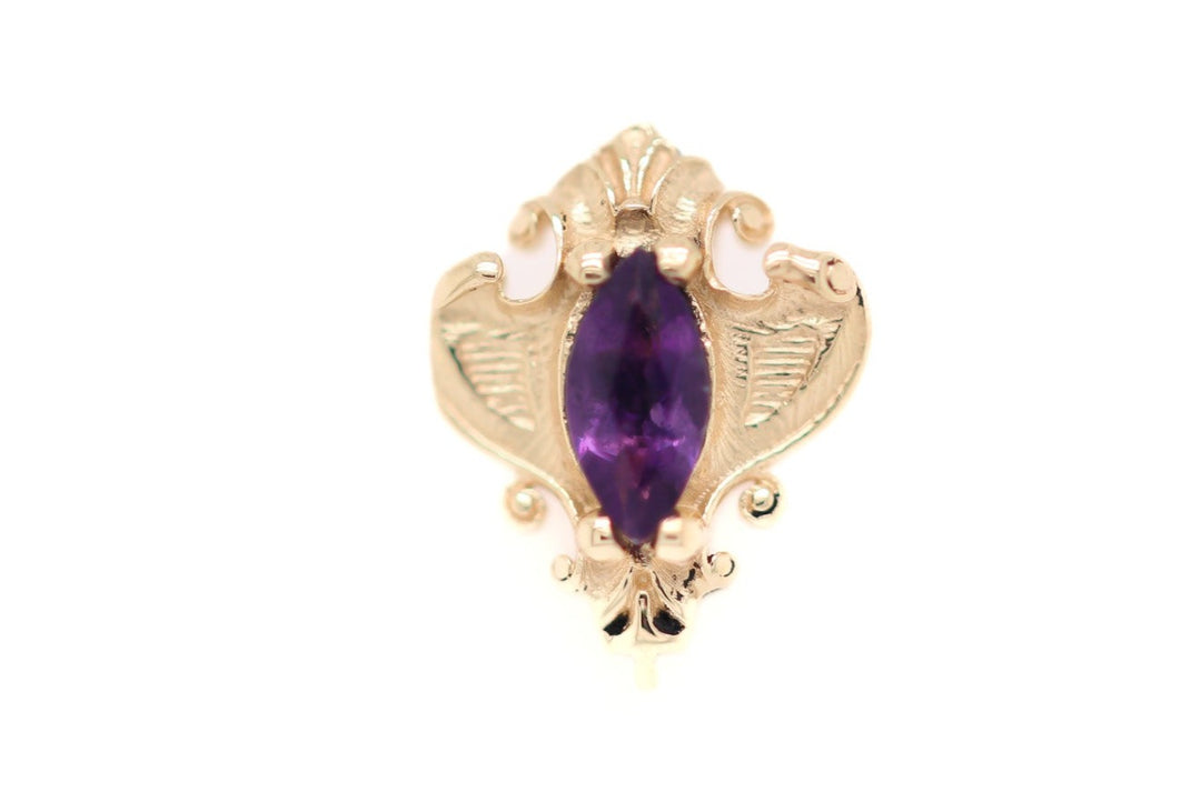 Matriarch CZ Threadless End 14k — AuAdore 14k gold threadless end