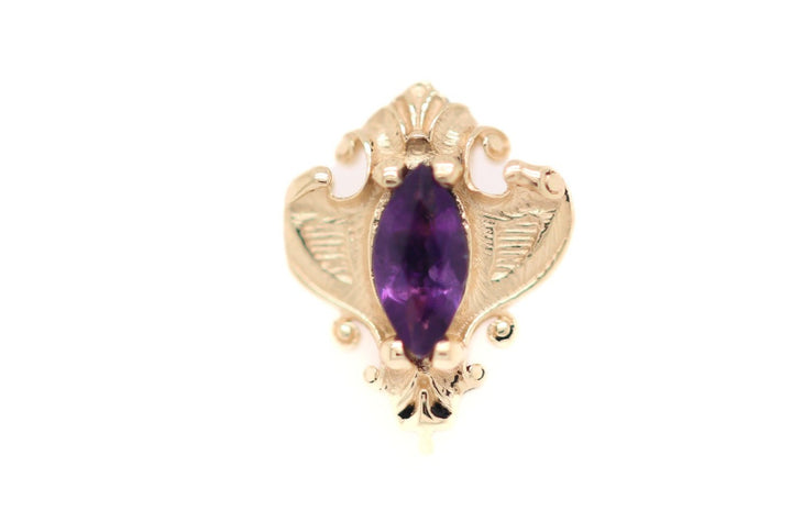 Matriarch CZ Threadless End 14k — AuAdore 14k gold threadless end